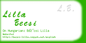 lilla becsi business card